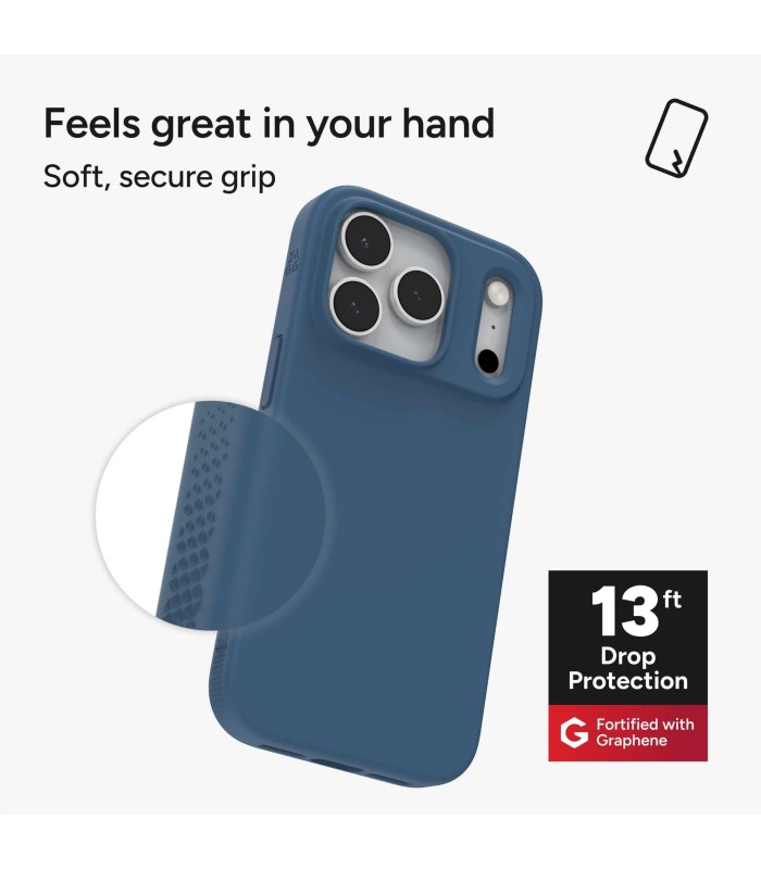 قاب مگ‌سیف آیفون زگ مدل ZAGG Manhattan Snap Case مناسب آیفون ۱۷ پرومکس - رنگ آبی