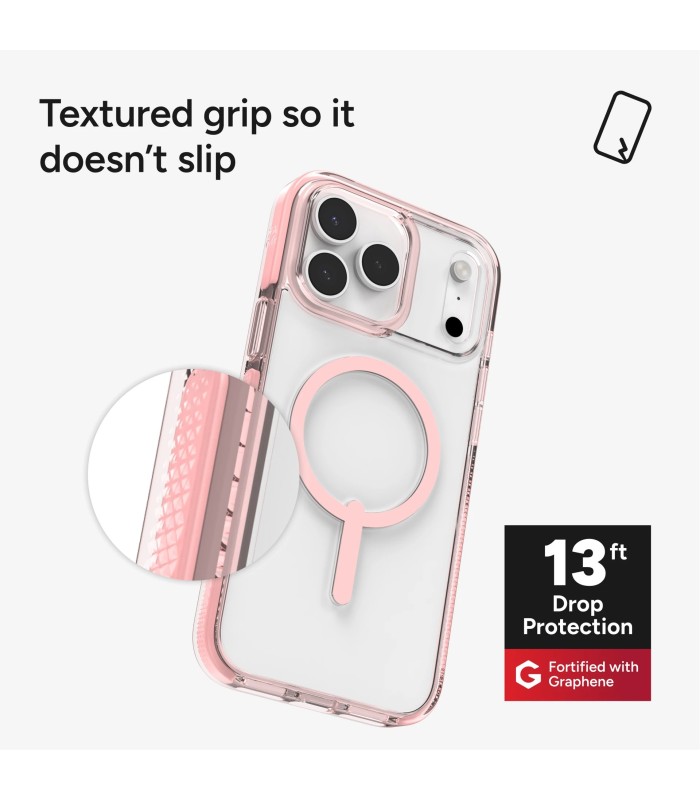 قاب مگ‌سیف آیفون زگ مدل ZAGG Santa Cruz Snap Case مناسب آیفون ۱۷ پرومکس - رنگ صورتی