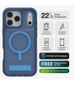 قاب مگ‌سیف آیفون زگ مدل ZAGG Rainier Snap with Kickstand مناسب آیفون ۱۷ پرومکس - رنگ آبی