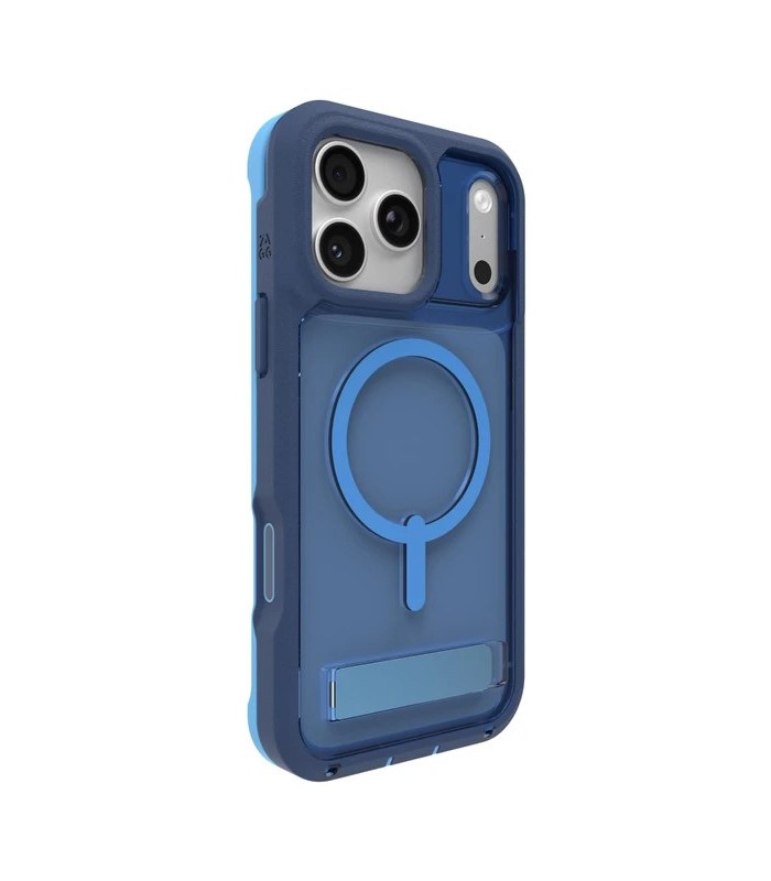 قاب مگ‌سیف آیفون زگ مدل ZAGG Rainier Snap with Kickstand مناسب آیفون ۱۷ پرومکس - رنگ آبی