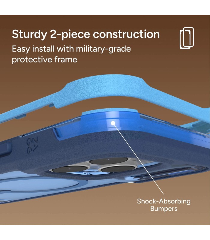 قاب مگ‌سیف آیفون زگ مدل ZAGG Rainier Snap with Kickstand مناسب آیفون ۱۷ پرومکس - رنگ آبی