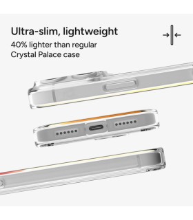 قاب مگ‌سیف آیفون زگ مدل ZAGG Crystal Palace Lite C-Snap Case مناسب آیفون ۱۷ پرومکس - رنگ شفاف