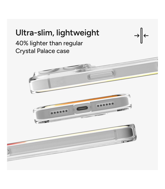 قاب مگ‌سیف آیفون زگ مدل ZAGG Crystal Palace Lite C-Snap Case مناسب آیفون ۱۷ پرومکس - رنگ شفاف