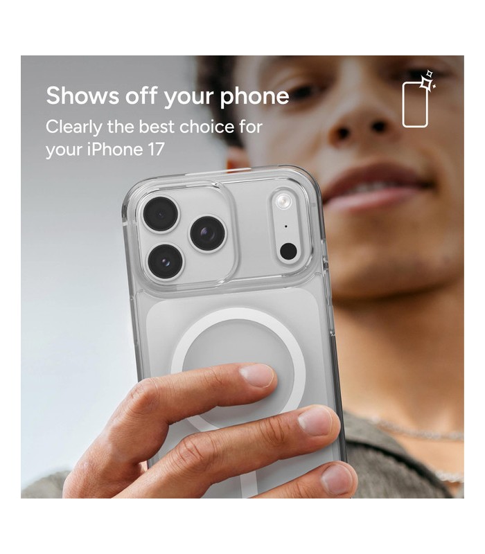 قاب مگ‌سیف آیفون زگ مدل ZAGG Crystal Palace Lite C-Snap Case مناسب آیفون ۱۷ پرومکس - رنگ شفاف