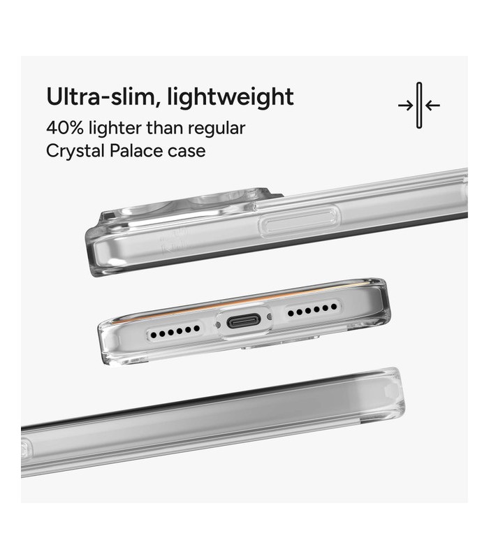 قاب مگ‌سیف آیفون زگ مدل ZAGG Crystal Palace Lite Snap Case مناسب آیفون ۱۷ پرومکس - رنگ شفاف