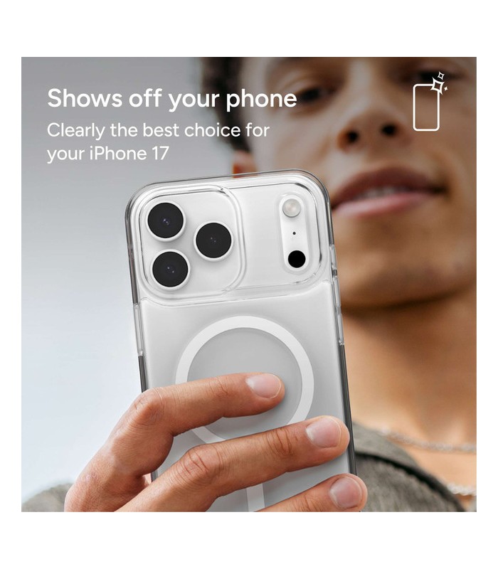 قاب مگ‌سیف آیفون زگ مدل ZAGG Crystal Palace Lite Snap Case مناسب آیفون ۱۷ پرومکس - رنگ شفاف