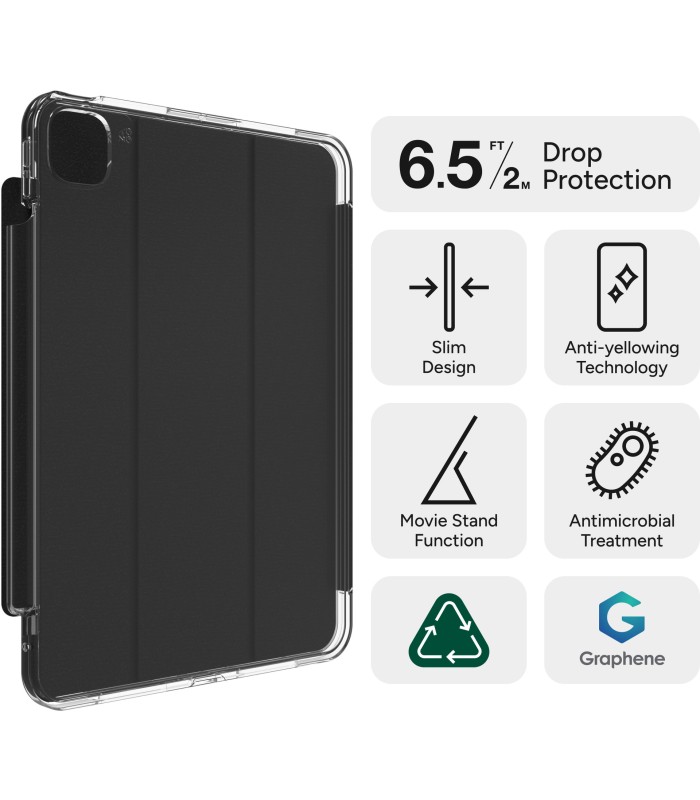 قاب زگ مناسب آیپد پرو ۱۱ اینچی M5, M4 مدل ZAGG Crystal Palace Folio - رنگ مشکی
