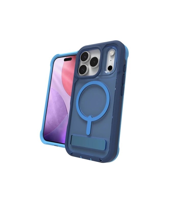 قاب مگ‌سیف آیفون زگ مدل ZAGG Rainier Snap with Kickstand مناسب آیفون ۱۷ پرو - رنگ آبی
