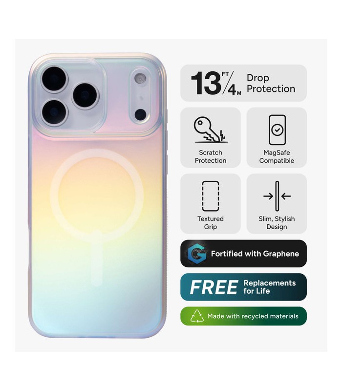 قاب مگ‌سیف آیفون زگ مدل ZAGG Milan Snap Case مناسب آیفون ۱۷ پرومکس - رنگ رنگین‌کمانی