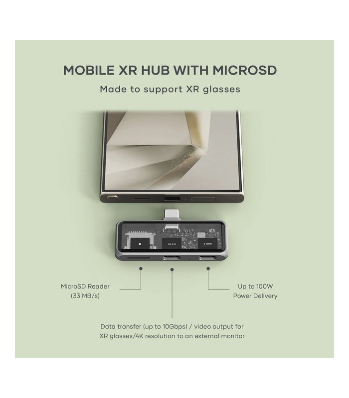 هاب ۳ در ۱ ساتچی مدل Satechi Mobile XR Hub with microSD Reader