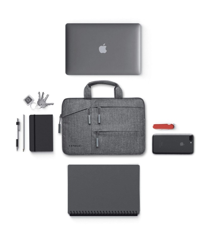 کیف لپ‌تاپ ۱۵ و ۱۶ اینچی ساتچی مدل Satechi Water-Resistant Laptop Carrying Case with Pockets - رنگ مشکی