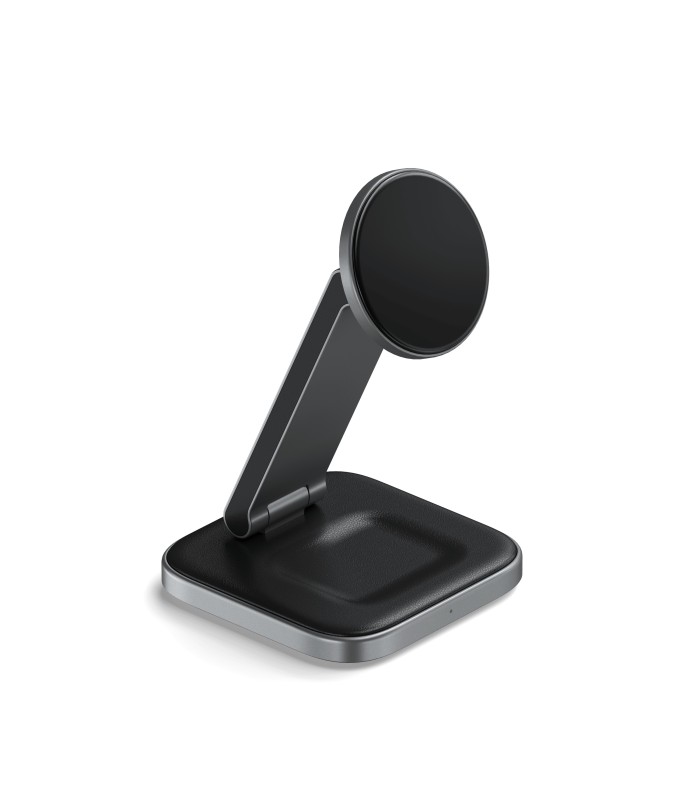 پایه شارژ بی‌سیم ساتچی مدل Satechi 2-in-1 Foldable Qi2 Wireless Charging Stand