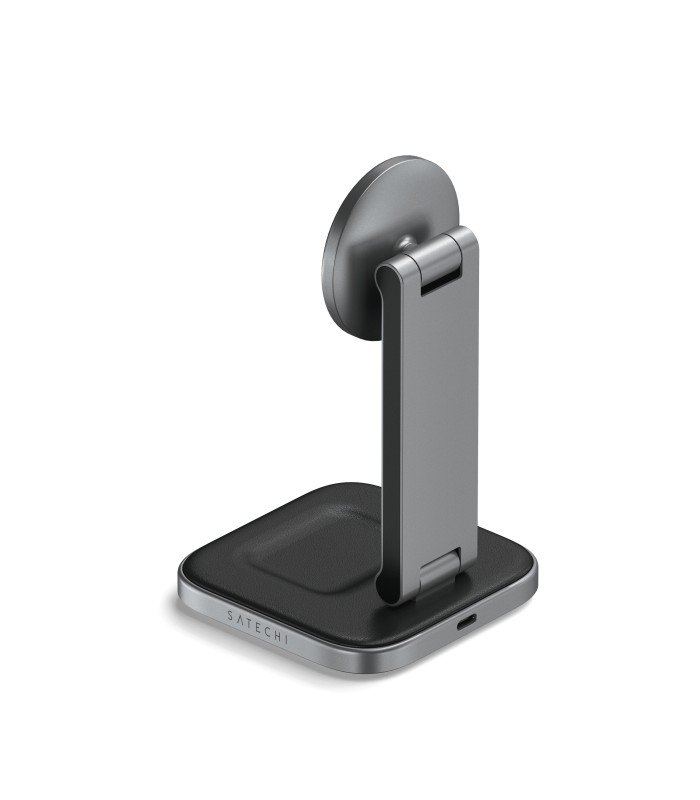 پایه شارژ بی‌سیم ساتچی مدل Satechi 2-in-1 Foldable Qi2 Wireless Charging Stand
