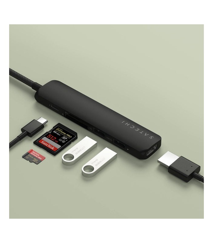هاب 6 در 1 ساتچی مدل Satechi 6-in-1 USB-C Slim Multiport Adapter