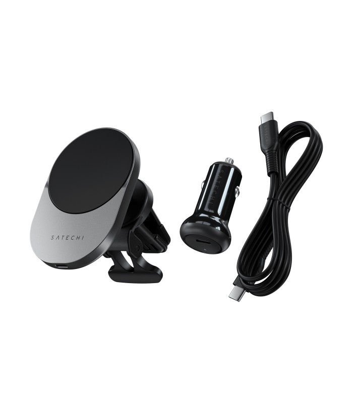 شارژر فندکی و شارژر بی‌سیم ساتچی مدل Satechi Qi2 Wireless Car Charger