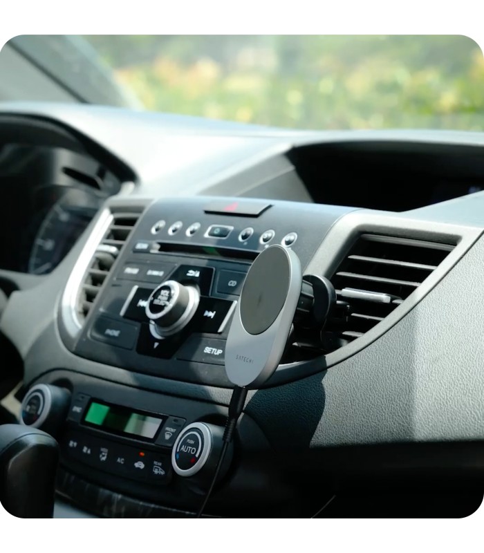 شارژر فندکی و شارژر بی‌سیم ساتچی مدل Satechi Qi2 Wireless Car Charger