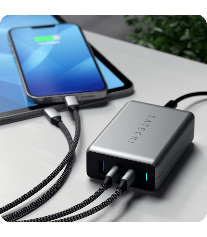 پورت شارژ 100 واتی ساتچی مدل Satechi 100W USB-C PD Compact GaN Charger