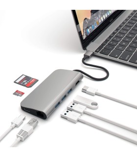 هاب ۸ در ۱ ساتچی مدل Satechi Type-C Multi-Port Adapter 4K with Ethernet