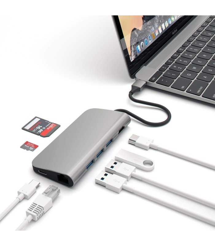 هاب ۸ در ۱ ساتچی مدل Satechi Type-C Multi-Port Adapter 4K with Ethernet