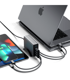 پورت شارژ ۱۶۵ وات ساتچی مدل Satechi 165W USB-C 4-Port PD GaN Charger