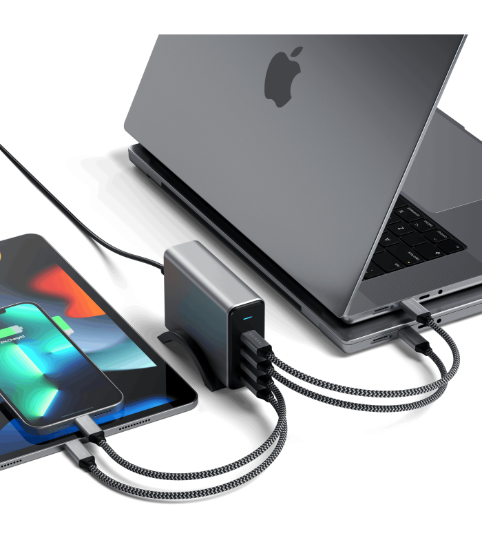 پورت شارژ ۱۶۵ وات ساتچی مدل Satechi 165W USB-C 4-Port PD GaN Charger