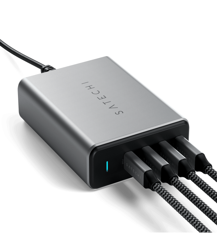 پورت شارژ ۱۶۵ وات ساتچی مدل Satechi 165W USB-C 4-Port PD GaN Charger