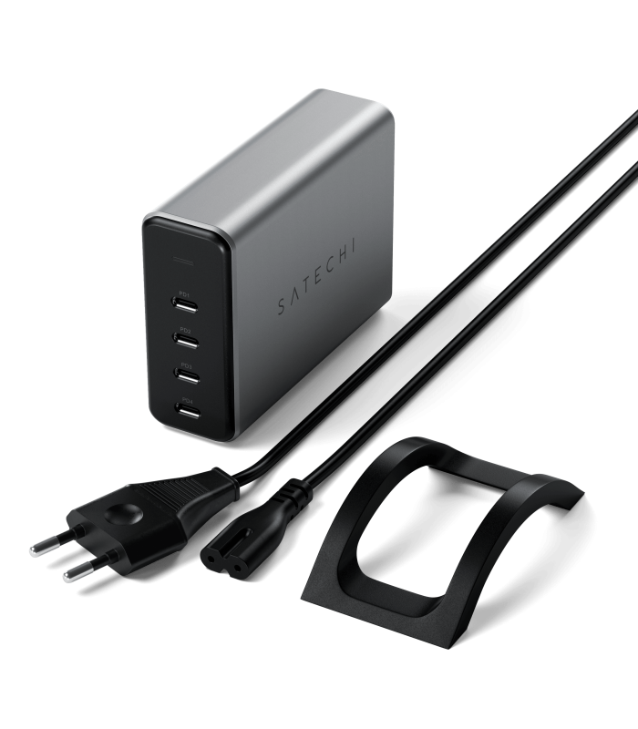 پورت شارژ ۱۶۵ وات ساتچی مدل Satechi 165W USB-C 4-Port PD GaN Charger