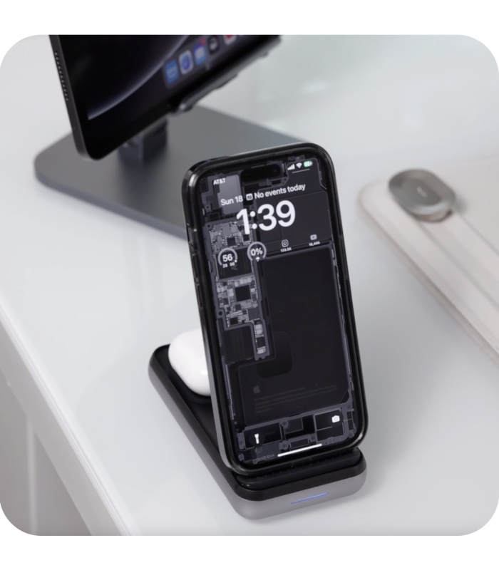 پایه شارژ بی‌سیم ساتچی مدل Satechi Duo Wireless Charger Power Stand