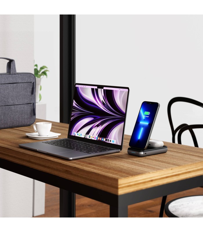 پایه شارژ بی‌سیم ساتچی مدل Satechi Duo Wireless Charger Power Stand