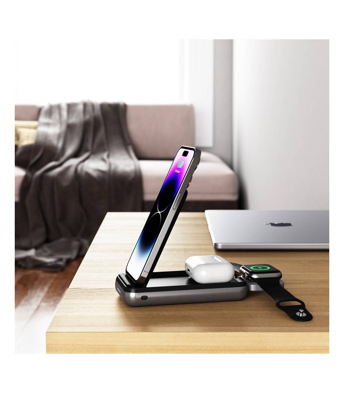 پایه شارژ بی‌سیم ساتچی مدل Satechi Duo Wireless Charger Power Stand