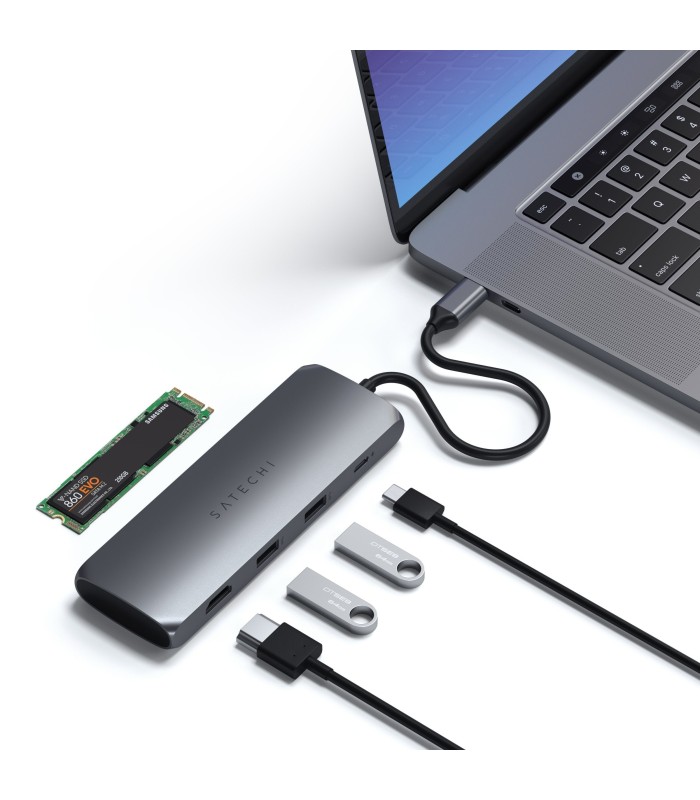 هاب ۵ در ۱ ساتچی Satechi USB-C Hybrid Multiport Adapter