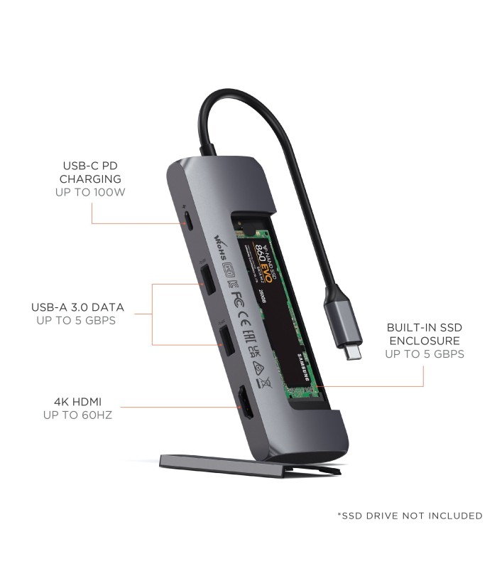هاب ۵ در ۱ ساتچی Satechi USB-C Hybrid Multiport Adapter