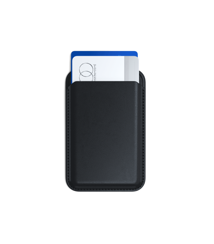 جاکارتی مگ‌سیف ساتچی مدل Satechi Vegan-Leather Magnetic Wallet Stand - رنگ مشکی