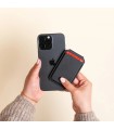 جاکارتی مگ‌سیف ساتچی مدل Satechi Vegan-Leather Magnetic Wallet Stand - رنگ مشکی