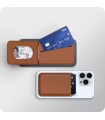جاکارتی مگ‌سیف ساتچی مدل Satechi Vegan-Leather Magnetic Wallet Stand - رنگ قهوه‌ای