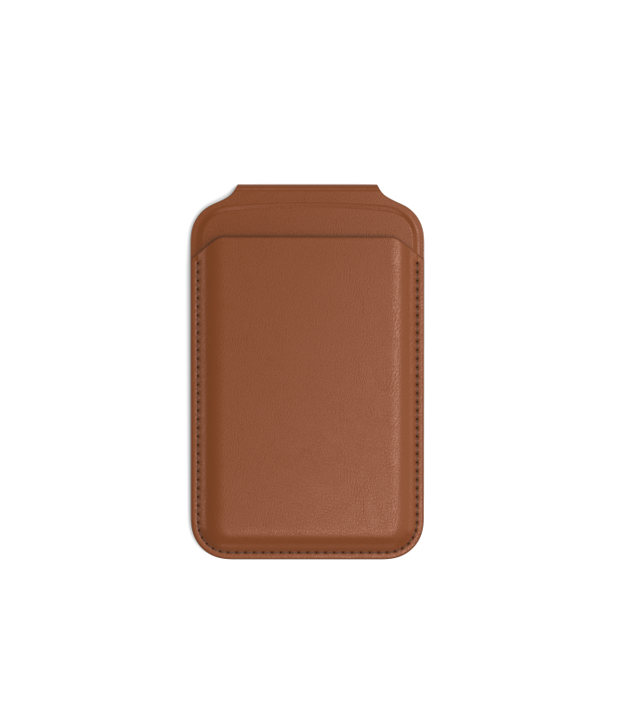 جاکارتی مگ‌سیف ساتچی مدل Satechi Vegan-Leather Magnetic Wallet Stand - رنگ قهوه‌ای