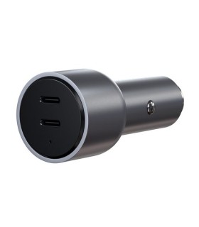 شارژر فندکی ۴۰ وات ساتچی مدل Satechi 40W DUAL USB-C PD CAR CHARGER