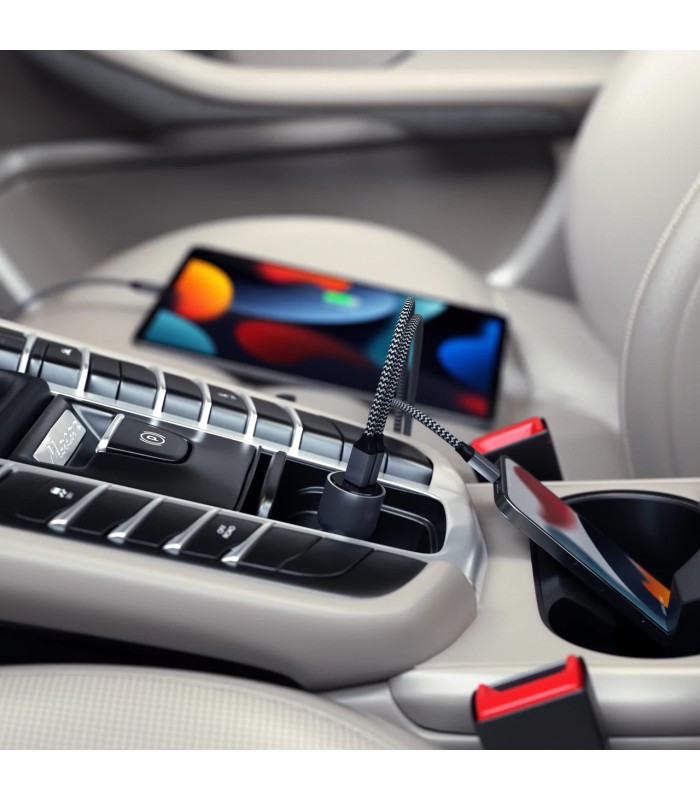 شارژر فندکی ۴۰ وات ساتچی مدل Satechi 40W DUAL USB-C PD CAR CHARGER
