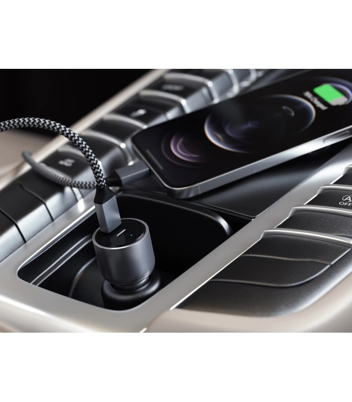 شارژر فندکی ۴۰ وات ساتچی مدل Satechi 40W DUAL USB-C PD CAR CHARGER