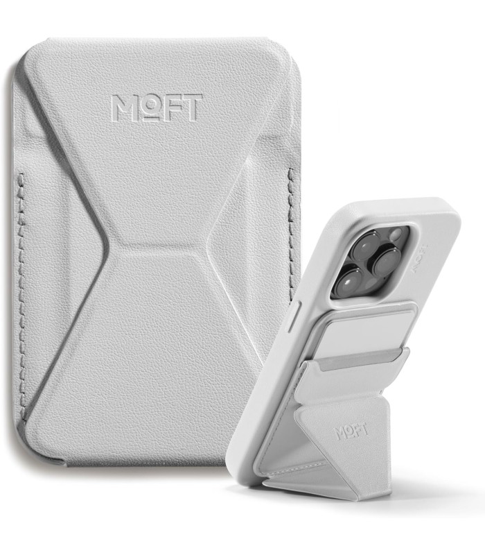جا کارتی مگ‌سیف استند مافت مدل MOFT Snap-on Phone Stand & Wallet MOVAS - رنگ سفید