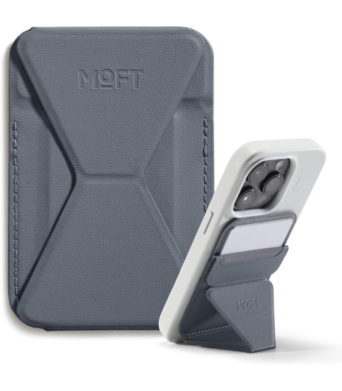 جا کارتی مگ‌سیف استند مافت مدل MOFT Snap-on Phone Stand & Wallet MOVAS - رنگ خاکستری