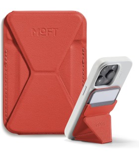 جا کارتی مگ‌سیف استند مافت مدل MOFT Snap-on Phone Stand & Wallet MOVAS - رنگ قرمز
