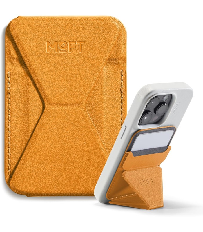 جا کارتی مگ‌سیف استند مافت مدل MOFT Snap-on Phone Stand & Wallet MOVAS - رنگ نارنجی