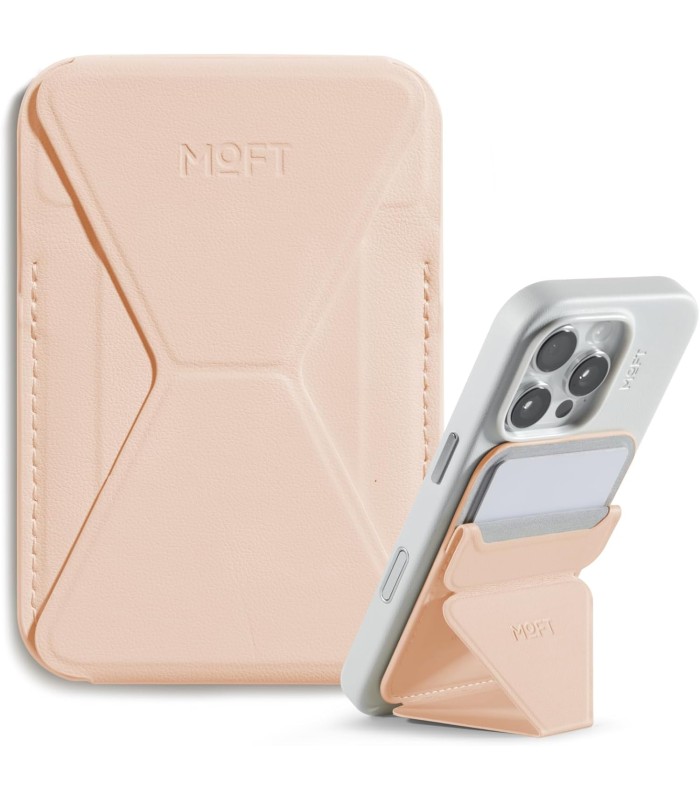 جا کارتی مگ‌سیف استند مافت مدل MOFT Snap-on Phone Stand & Wallet MOVAS - رنگ هلویی