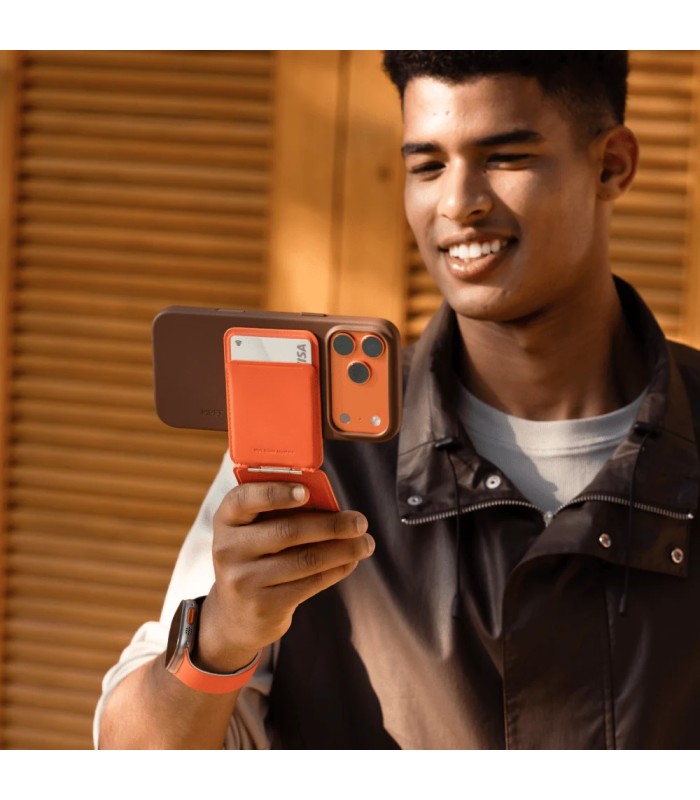 جا کارتی مگ‌سیف و هولدر مافت مدل MOFT Snap Phone Tripod Stand & Wallet MOVAS - رنگ هلویی