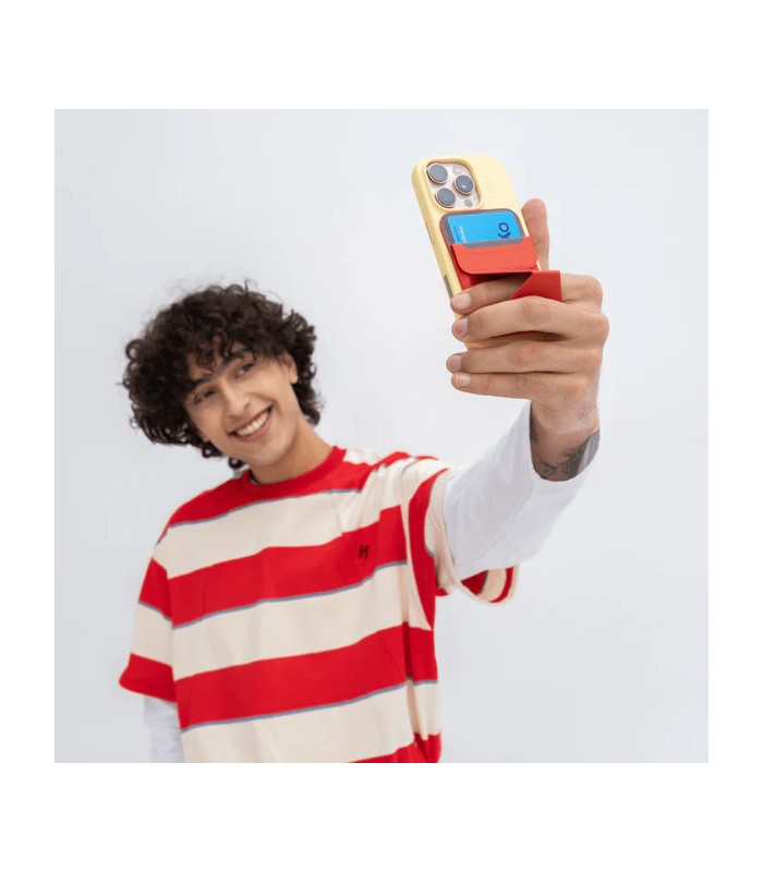 جا کارتی مگ‌سیف استند مافت مدل MOFT Snap-on Phone Stand & Wallet MOVAS - رنگ زرد