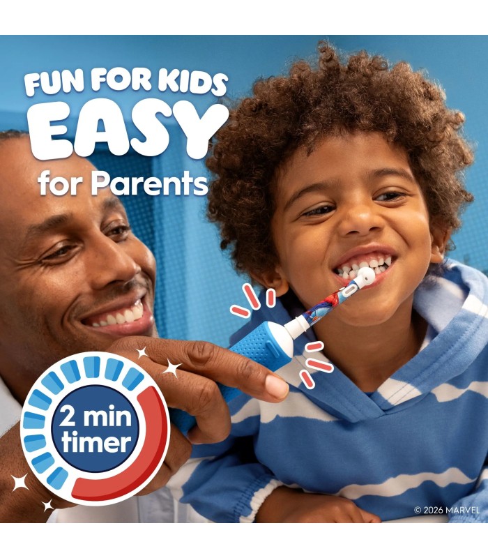 مسواک برقی کودک اورال‌بی مدل Oral-B Pro Kids Spider-Man