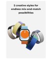 بند دورو اپل واچ مافت مناسب اپل واچ ۴۴, ۴۵, ۴۶, ۴۹ میلی‌متر مدل MOFT Snap Duo Watch Band - رنگ سرمه‌ای و سفید
