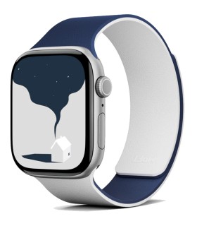 بند دورو اپل واچ مافت مناسب اپل واچ ۴۴, ۴۵, ۴۶, ۴۹ میلی‌متر مدل MOFT Snap Duo Watch Band - رنگ سرمه‌ای و سفید