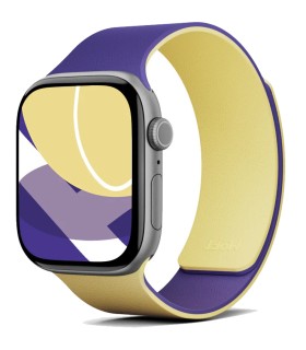 بند دورو اپل واچ مافت مناسب اپل واچ ۴۴, ۴۵, ۴۶, ۴۹ میلی‌متر مدل MOFT Snap Duo Watch Band - رنگ زرد و بنفش